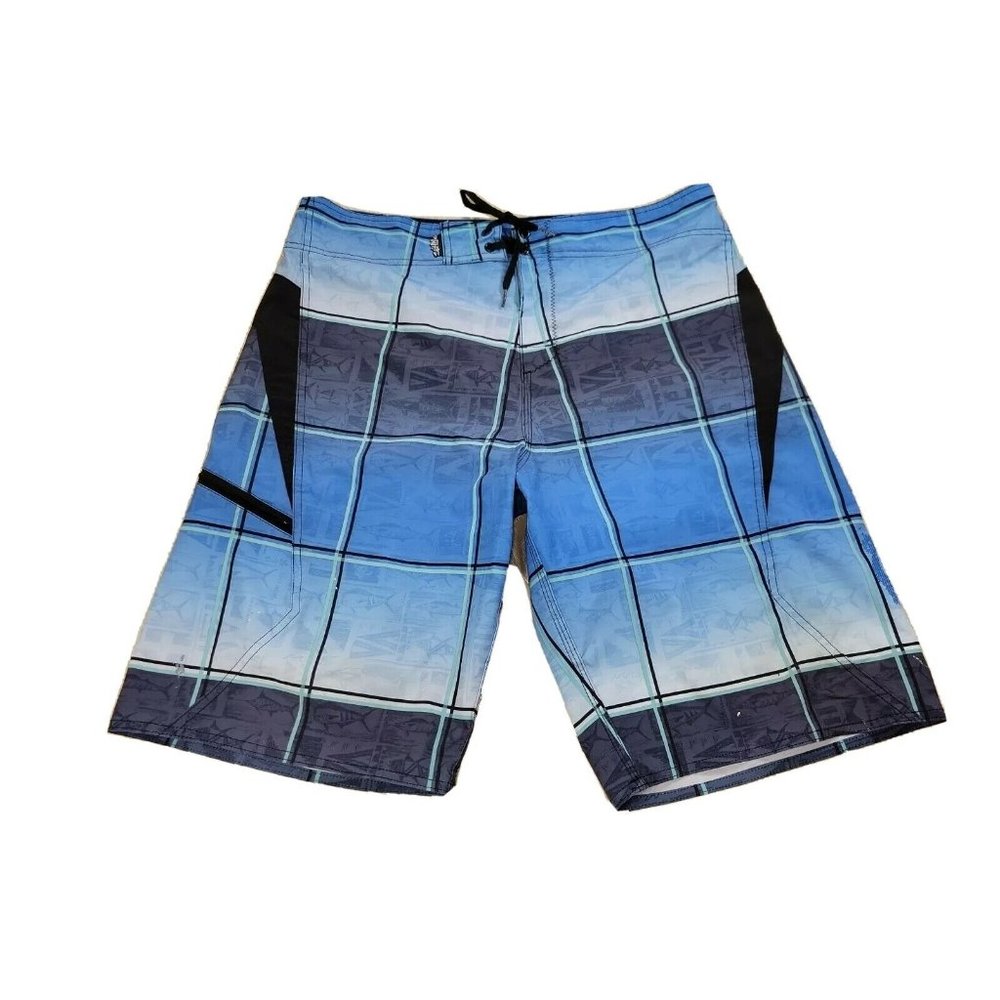 Salt Life SLX-QD Vapor Stretch Men's 36 Swim Trunks Board Shorts *Paint Stains*